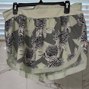 Floral Patterned Women's Skirt - Green
